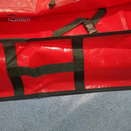 Christmas Wrapping Paper Storage Bag Durable Soft PE Woven Fabric Gift Wrap Storage Pouch with Flexible Partitions and Pockets