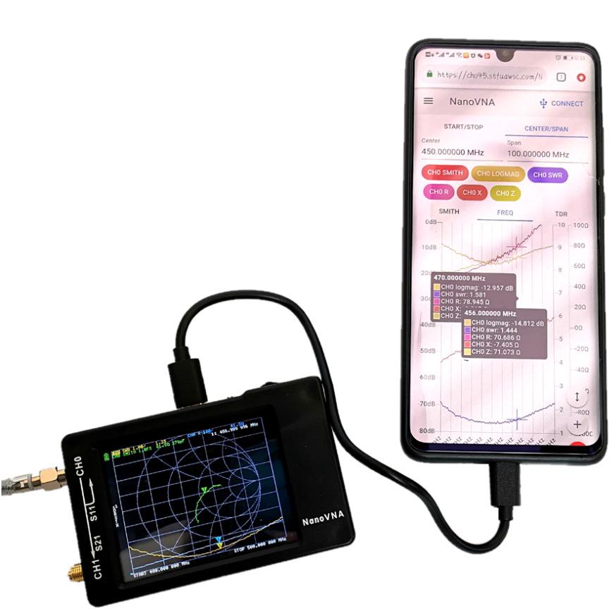 NanoVNA Vector Network & Antenna Analyzer for MF, HF, VHF, UHF Frequencies