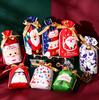 Christmas Drawstring Bundle Bag, Snowflake Candy Gift Packaging Bag, Holiday Gift Bag.