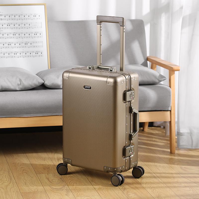 Alloy 20-Inch Carry-On and 26-Inch Luggage Set, Drop-Resistant Trolley Case with Combo Lock