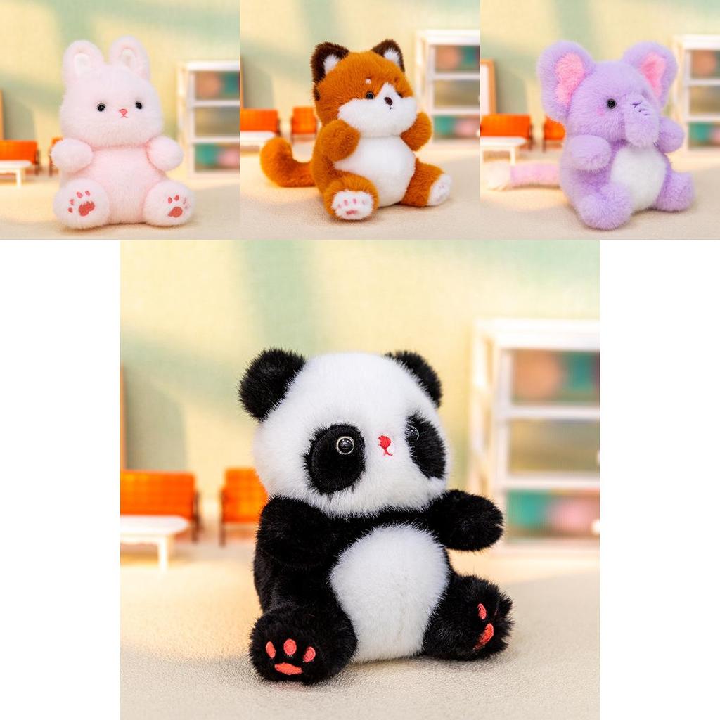 Plush Penguin Bear Rabbit Toy With Short Pile Soft Fabric For Kids And Collectors