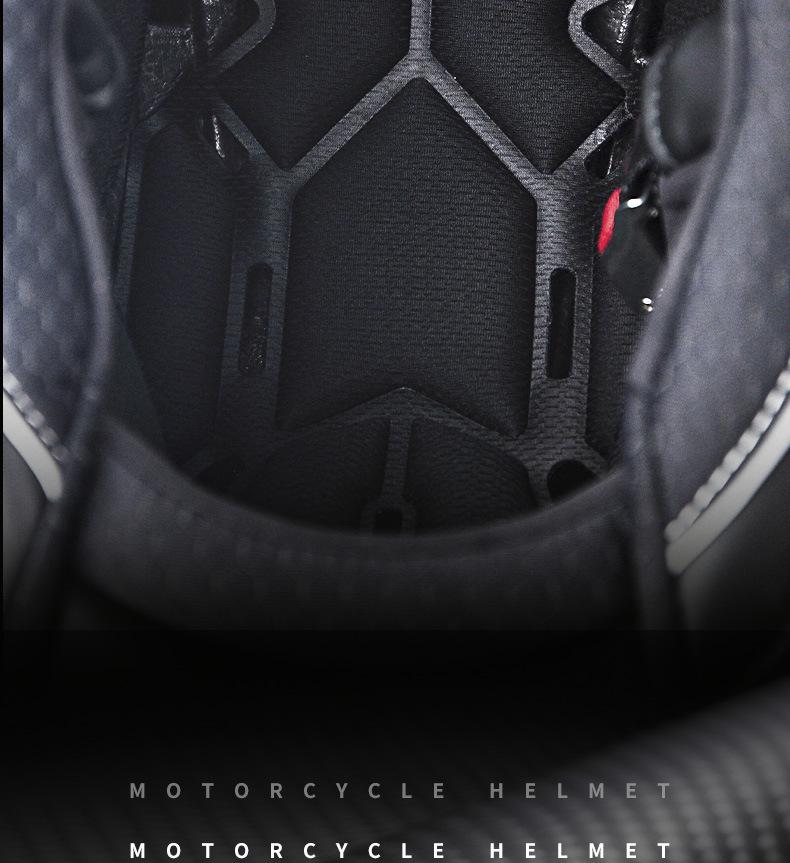 AD Carbon Fiber Three-Quarter Motorcycle Helmet - All-Season Safety for Scooter & Cruiser Riders