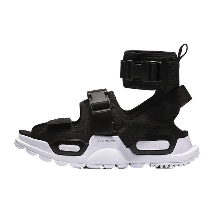Li-Ning PLATFORM Paris Fashion Week Catwalk Series Black Green Sandals Black Green Men s AGBN077-2 EU 43⅔