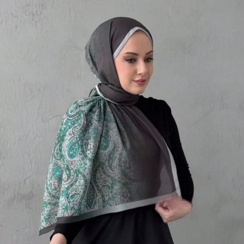 Lightweight Chiffon Scarf Women Wrap Shawl Breathable Gradient Print Headwrap Stylish Soft