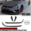 Přední nárazník pro auto Aero Kit Křídla Canard Pro Volkswagen Golf 7.5 GTI GTD R R-line 2017-2020 Styl uhlíkových vláken Lesklá černá 4 KS