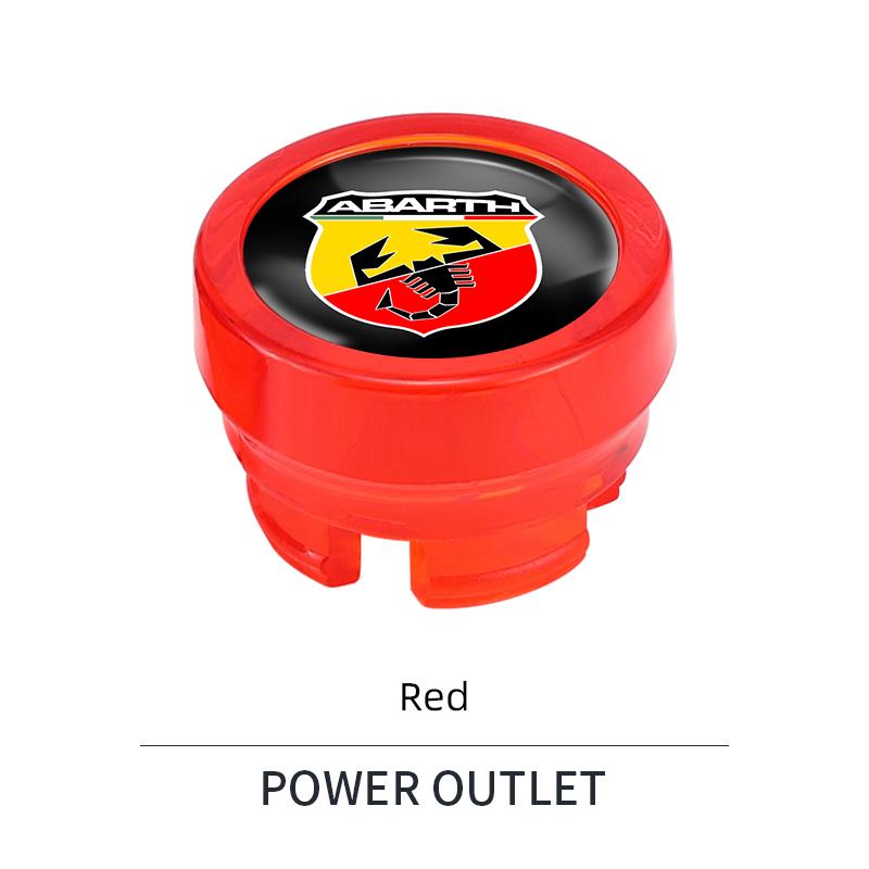 

Car Cigarette Lighter Cap Auto Lighter Dust Proof Cover Accessories For Fiat Abarth 500 Punto Panda Doblo Stilo Bravo Pondo Argo красный