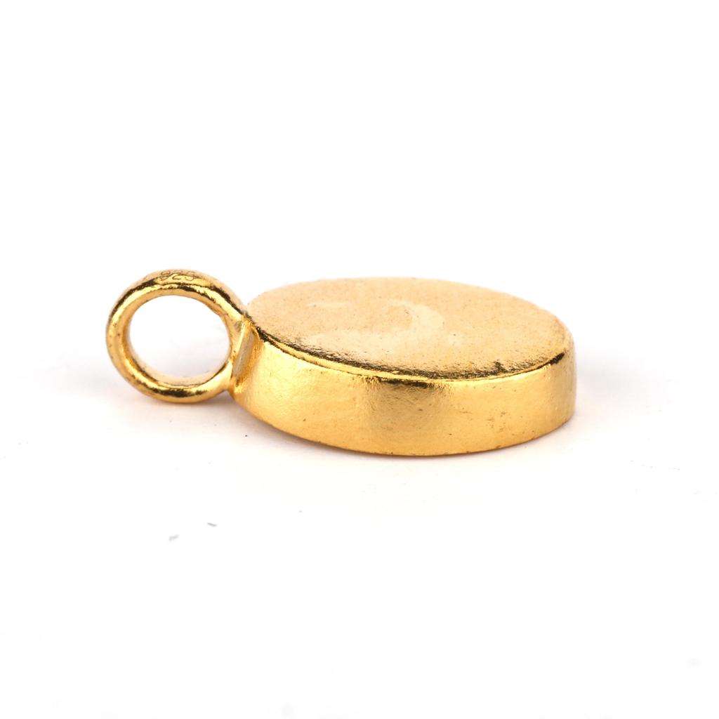 Mother of Pearl Oval Pendant 925 Sterling Silver Gold Plated Minimal Handmade Fine Jewelry Gift for Her