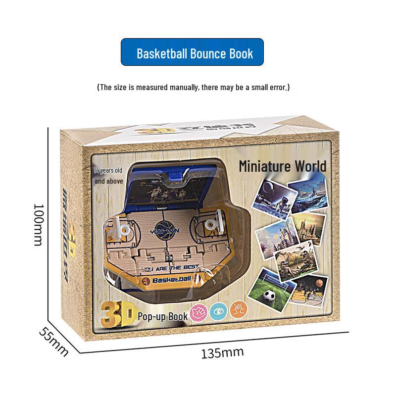 3D Dinosaur & Space Astronaut Pop-Up Keychain Book: Educational, Creative Decompression Toy