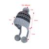 Fur Ball Ear Protection Knitted Hat Women Velvet Warm Wool Hat Big Head Cap