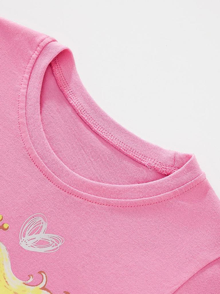 25th Anniversary Girls' Long-Sleeve Cartoon Knit Sweater - Cute Autumn/Winter Round-Neck Top