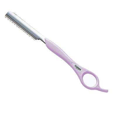 Feather Safety Razor Styling Leather Regular Type for Leather Cutting Haircut (SR-LV Lavender)