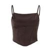 Ženy Sexy Bandáž Pásky Crop Top Letní outfity Elegantní Bez zad Šněrování Cami Top Korzet Oříznuté Streetwear