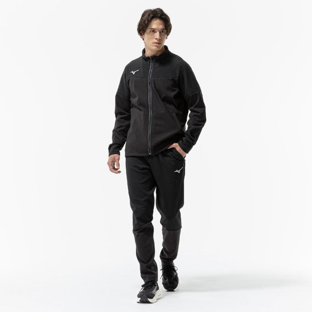 Mizuno Tech Shield Hybrid Windproof and 32MDC530 Pants, Stretch, Men's Black,