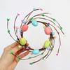 With Foam Eggs Colorful Easter Egg Flower Wreath Handmade 2025 Easter Artificial Egg Wreath Desktop Home Ornament