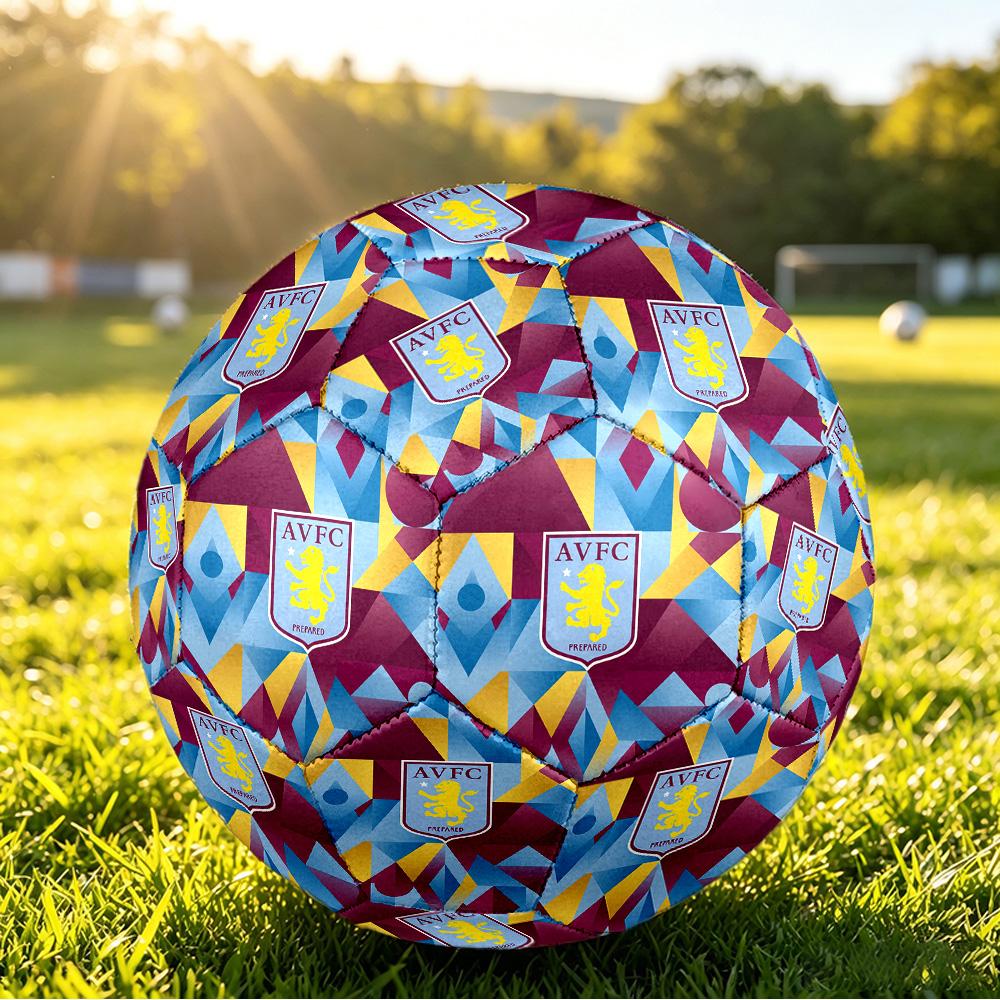 Aston Villa FootballPrinted Size 5 Soccer Ball, Anti Slip Adult Match Football Souvenir for Football Fans