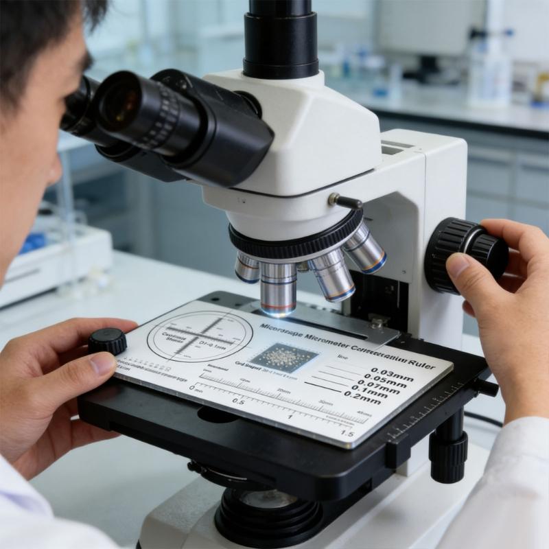 Micrometer Scale with 0.1mm Increment for Clear Viewing Under Microscope Micrometer for Researcher