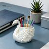 Professional Office Accessories Elegant Swan Pen Holder, Durable PLA Pencil Organizer, Decorative Large Stationery Storage Holder Capacity Container
