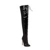 Sexy Women Boots Platform High Heel Thigh Boots Slip On Pointed Toe Lady Shoes