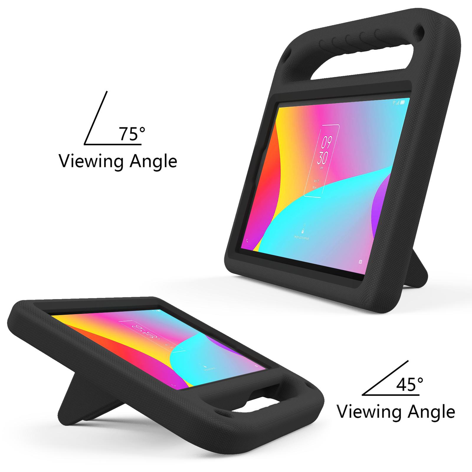 

For TCL Tab 8 LE Kickstand Tablet Case Drop-proof EVA Tablet Cover with Portable Hand Grip Blue