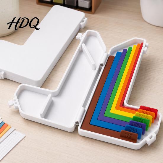 Wear-Resistant Positioning Ruler 7Pcs Paper Crafting Alignment Guides L-Shaped Tool with Storage
