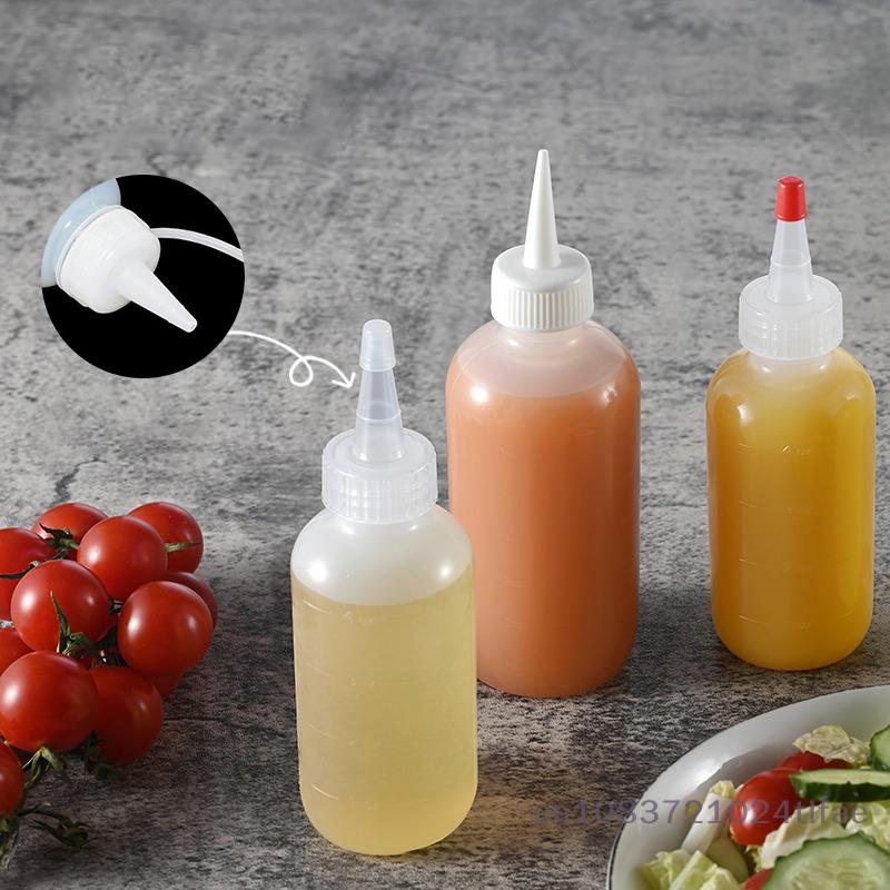 2Pcs Portable Picnic Barbecue Spice Jar 100ml Plastic Sauce Squeeze Bottle Seasoning Box Kitchen Jam Salad Tool