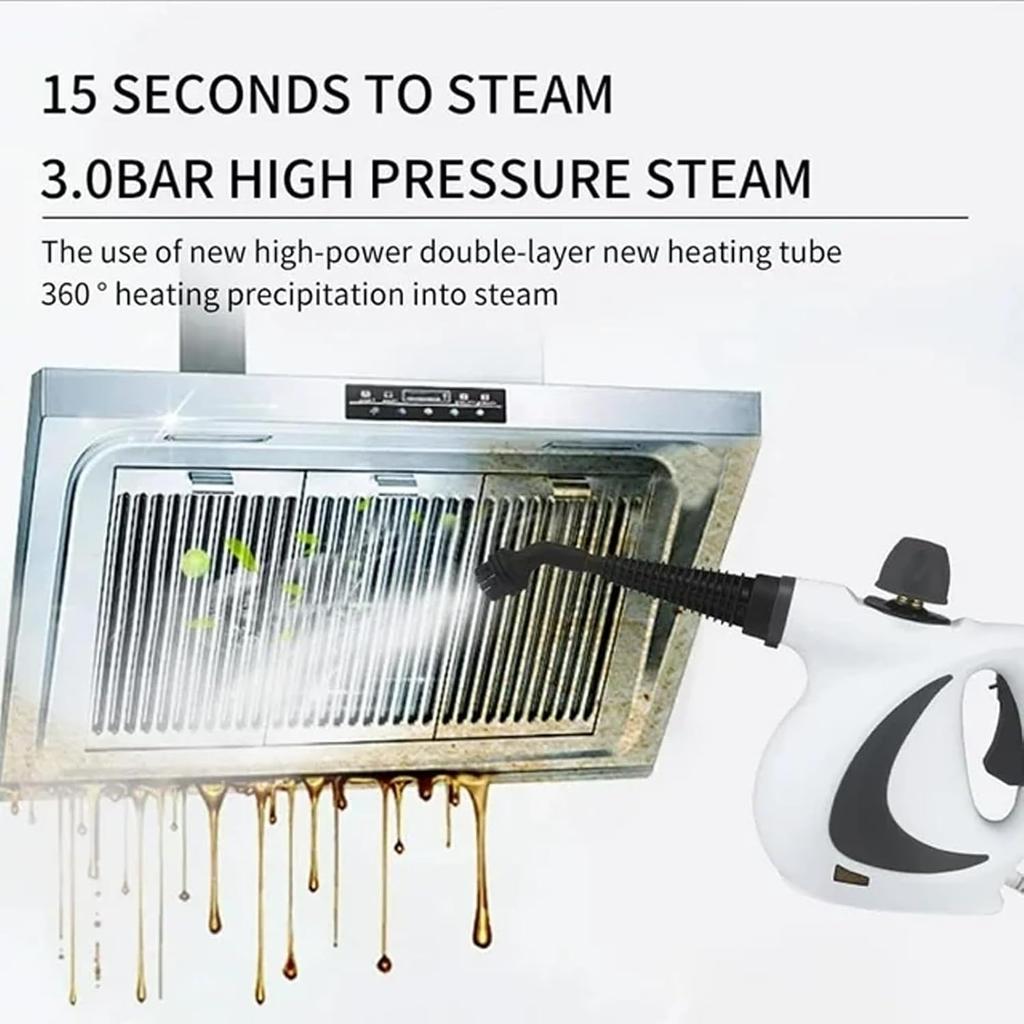 Steam Cleaner Plus Handheld, 2025 Upgrade High Pressure Steamer for Home Cleaning, Car Interior, Kitchen, Furniture,Carpet,  (1Set+1 Fiber Cloth)