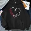 Women Heart Stethoscope Graphic Hoodies Nurse Doctor Medical Worker Sweatshirts Fleece Hoodies Nurse Week Appreciation Gift
