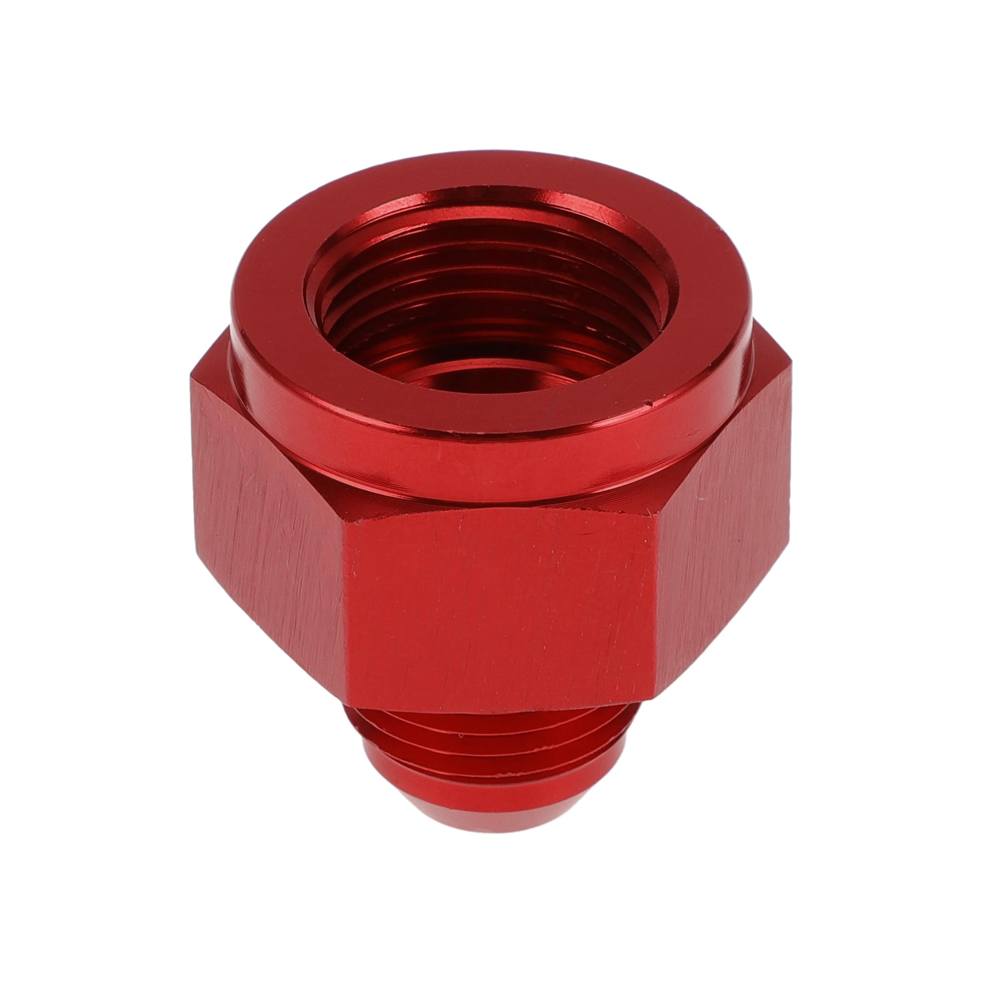 

A ABSOPRO Female Flare Reducer Hose Fitting Adapter AN10 Male to AN8 Male Fuel Line Connector Aluminum Red