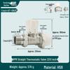 All-Copper 4-Point PPR Thermostatic Angle Valve for Radiator & Underfloor Heating
