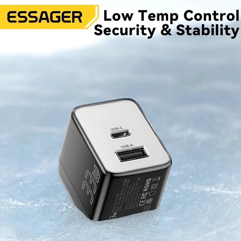 Essager 33W ammonifisert hjemmereiselader USB A + C