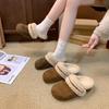 Retro Velvet Thickened Warm Women's Autumn and Winter New Fashion Versatile Casual Fluffy Slippers