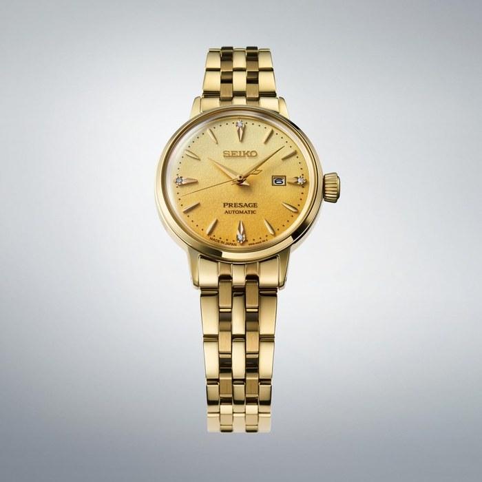 Seiko Presage SRRW006 Cocktail Time Ladies Mechanical Watch (Automatic/Manual) - Yellow Gold/Yellow Gradient Dial