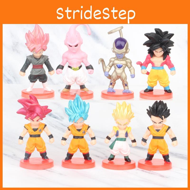Seven Dragon Ball Pvc Figure Collection Cute Buu Super Blue Red Black Goku Model