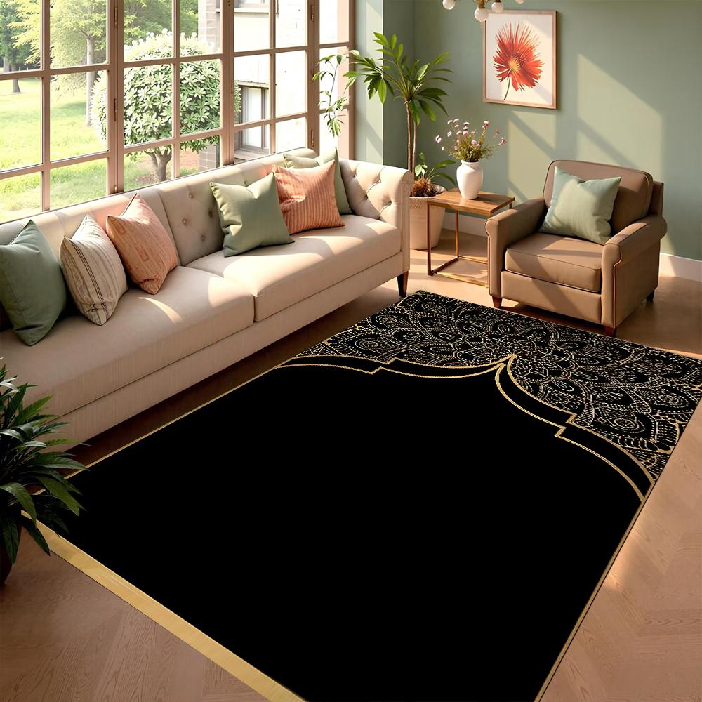 

Green White Mosque Theme Carpet Non Slip Soft Washable Ideal for Living Room Home Brings Elegant Cultural Touch To Living Area 50x80cm