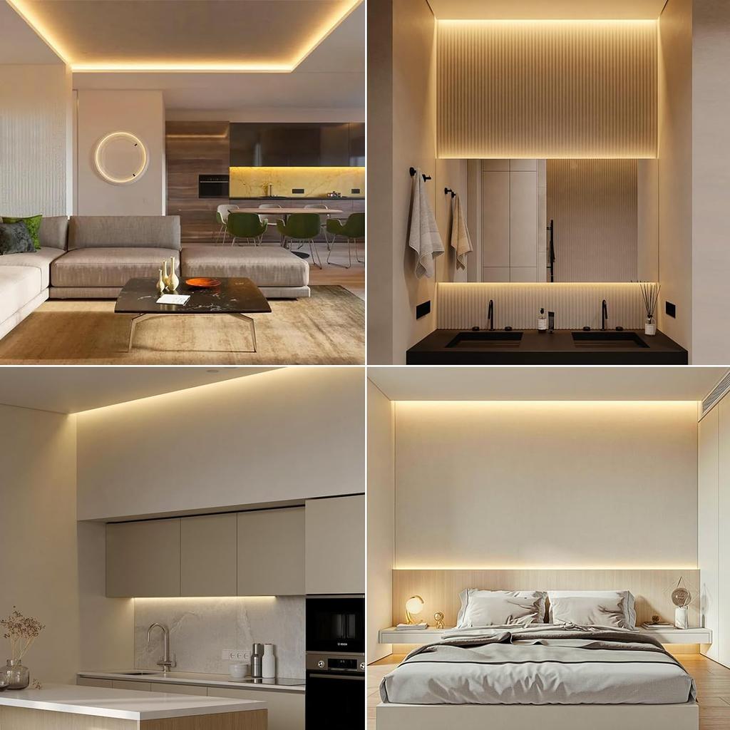 Taśma LED COB WiFi Tuya Smart Life Lampka nocna do sypialni Ściemnialna taśma świetlna COB Elastyczna taśma świetlna DIY 12 V Sterowanie aplikacją Współpraca z Alexą Google Home