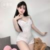Sex Underwear Pure Desire Wind V-neck Small Floral Suspender Nightdress, Small Sexy Rose Floral Onesie Suspender Wholesale