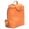 Longchamp Le Pliage Green 26 Einfarbig Druckknopf Reißverschluss Recycelter Canvas mit Lederbesatz Rucksack Damen Rucksack Orange 1699919P54