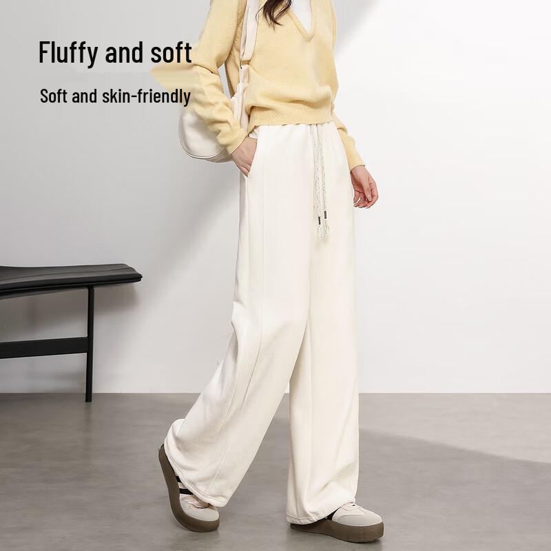 Baleno Fleece Lined Wide-Leg Pants for Women