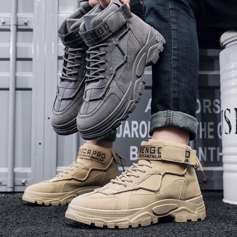 Herren Stiefeletten Mode Bequeme Sneaker Outdoor Rutschfeste Sneaker Desert Boot Outdoor Plateau Wanderschuhe Zapatillas Botas