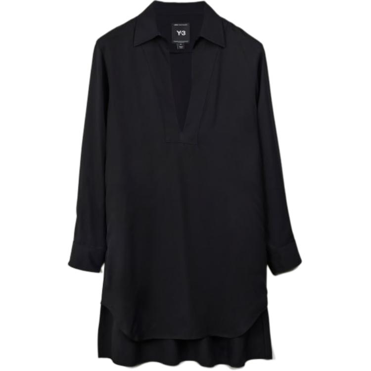 

Y-3 Comfortable Solid Color Fashion Long Sleeve Shirt Women shirts Black JD1765 XS