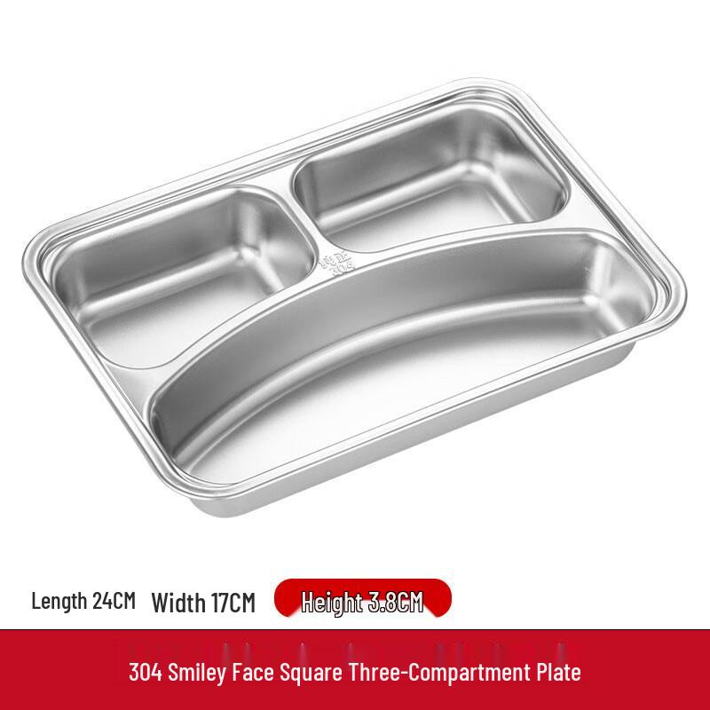 LYGIL 304 Stainless Steel Divided Bento Box with Lid