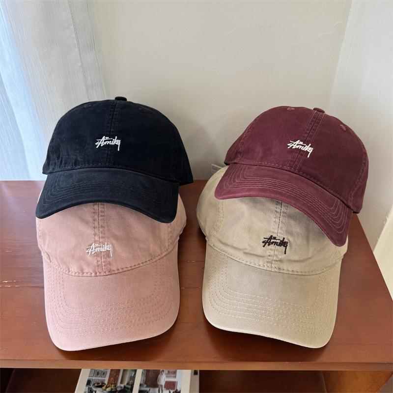 Small Letter Soft Top Embroidery Men and Women Couple Baseball Cap Simple Versatile Casual Spring New Trend Cap