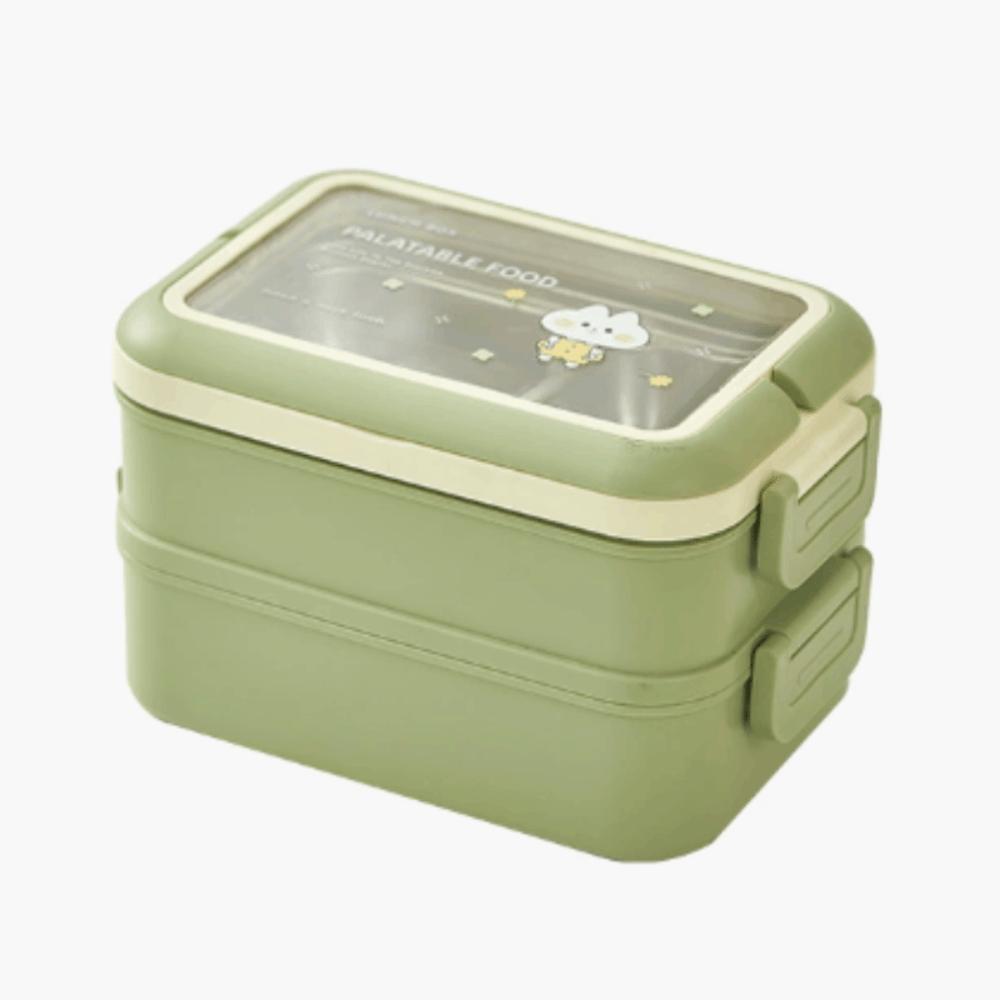2 Layer Lunch Storage Container Stainless Steel Food Container Compartment Lunch Box  For Picnics