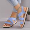Summer Sandals For Women Spring New Flat Roman Shoes Beach Sandals Soft Sole Large Size Flower Sandals For Women Platform