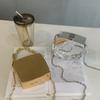 Trend Designer Clutch Bag Gold Silver PVC Box Design Party Evening Chain Shoulder Crossbody Bags Mini Purses and Handbags