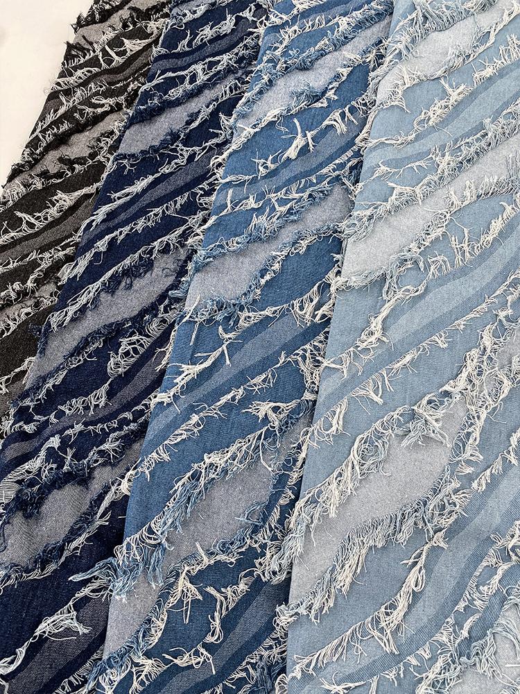 Vysoce kvalitní praná džínovina s výšivkou pro oblečení Zesílený šicí materiál Domácí houbový polštářek DIY ruční práce