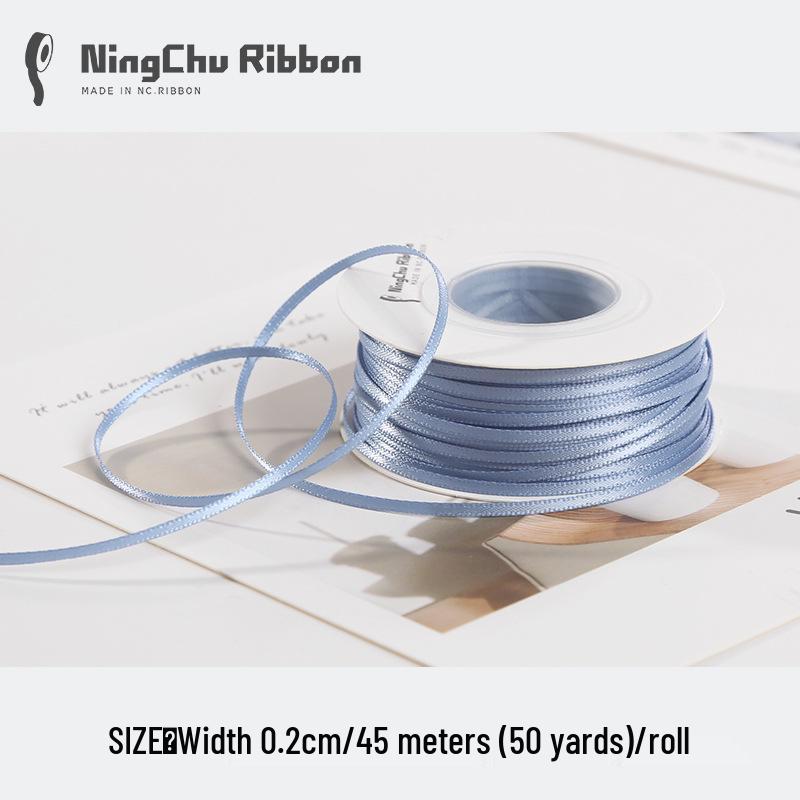 2mm Double-Sided Satin Ribbon Bookmark for Wedding Bows and Gift Wrapping