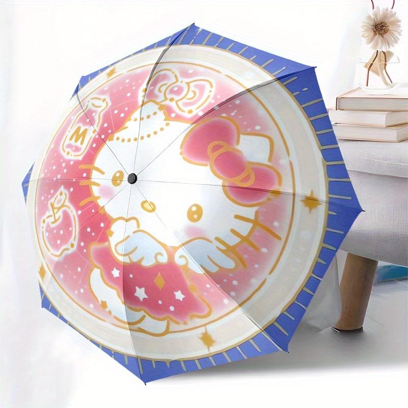 1pc Hello Kitty Milk Bottle StarUmbrella with Plastic Handle,Suitable for All Seasons Home Travel Outdoor UmbrellaSanlio186