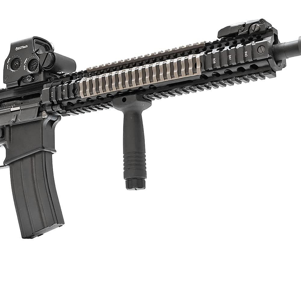 Ryohin Buhin 20mm Rail Compatible Foregrip Vertical Grip, Knight's Armament Type KAC Replica, Resin, Black