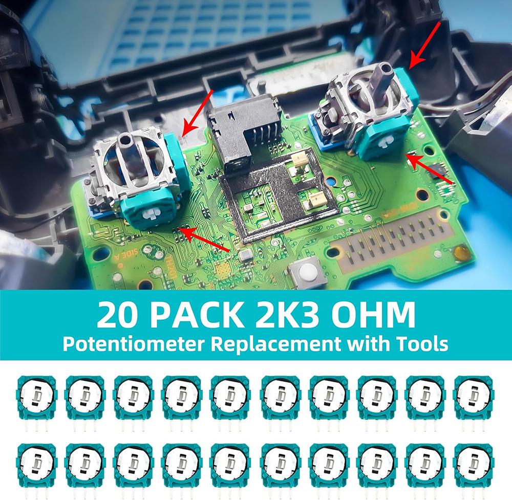 5-50pcs Analog Joystick Potentiometer 2K3 Ohm Replacement for Dualsense PS5 Controller Trim Pot Resistor Module Sensor